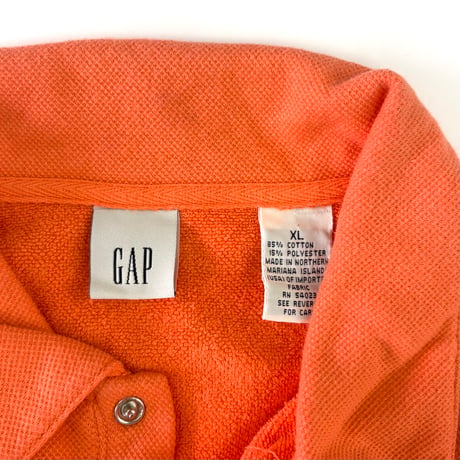 90's～00's OLD GAP "鹿の子" "Pile Lined" LS Polo Shirt XLサイズ