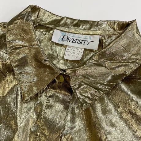 80's～90's DIVERSITY Gold Metallic Shirt USA製