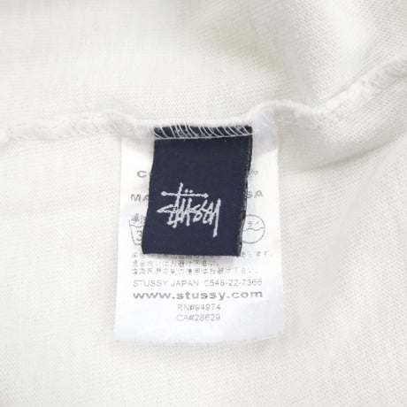 ～00's OLD STUSSY "SKATE MAN" 七分袖 プリント Tシャツ Lサイズ USA製