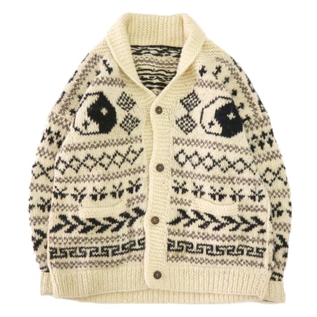 unknown "Yin Yang" Wool Cowichan Sweater
