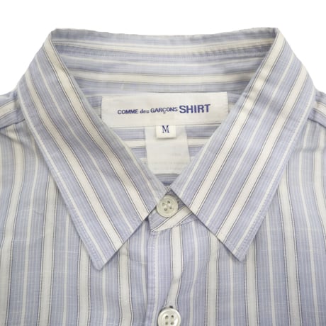 COMME des GARCONS SHIRT "切り替え" ストライプ シャツ Mサイズ France製