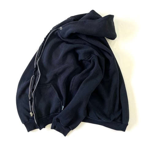 90's Discus Solid Full Zip Sweat Parka "Black" XLサイズ USA製