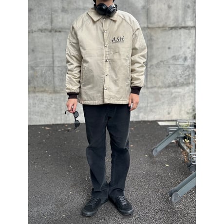 90's～ unknown "ASH" "Quilting Lined" Nylon Staff Jacket