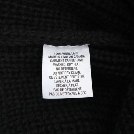 Northern Watters Knitwear "Black" Wool Sweater CANADA製
