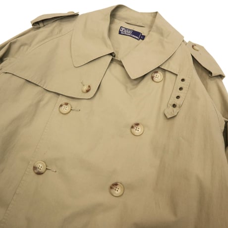 90's～ Polo Ralph Lauren "1枚袖" Cotton Poplin Trench Coat Lサイズ