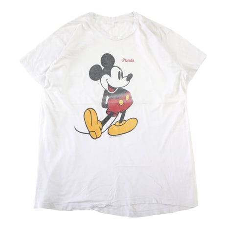 "Big Size" ～80's Mickey Mouse プリント Tシャツ (3XL～相当)