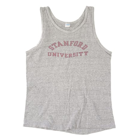 70's CHAMPION "STANFORD UNIVERSITY" 染み込み プリント タンクトップ Lサイズ USA製