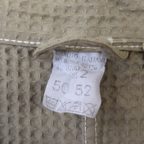 80's Italian ARMY Hospital Gown Coat "Over Dye" Beige