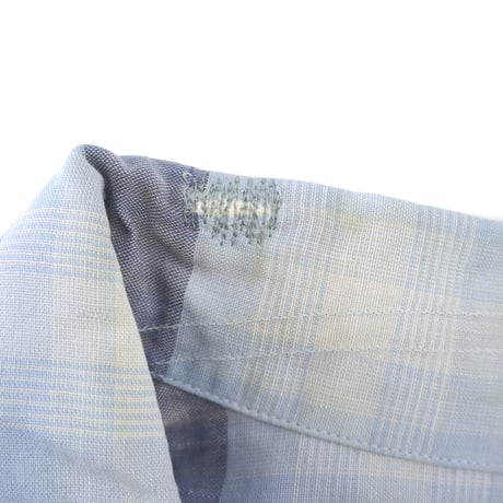 "Good Color" 50's～60's Manhattan オープンカラー コットン チェック シャツ Lサイズ