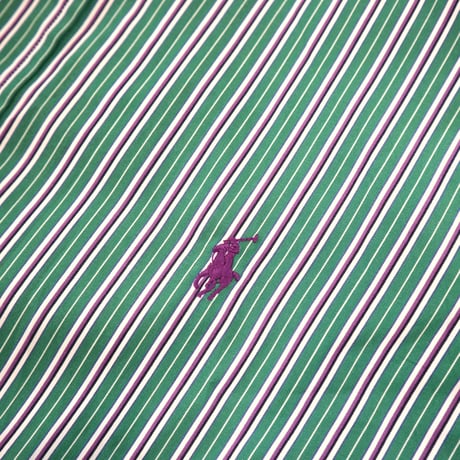 90's Ralph Lauren Stripe BD Shirt Lサイズ