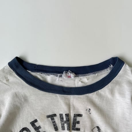 "boro" 70's～80's ALLEN TEE "Where The Hell Is?" リンガー Tシャツ