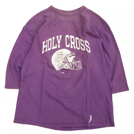 80's CHAMPION "HOLY CROSS" "両面" Football Tee Lサイズ USA製
