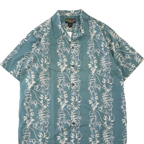 pataloha patagonia パタロハ アロハシャツ Mサイズ 葉柄 Patagonia (パタゴニア) 00s フラワー&サーフィン柄 パタロハ