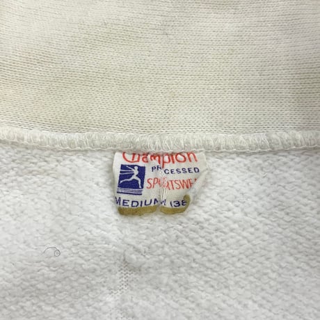50's CHAMPION "ランタグ" "染み込み" Half Zip Sweat Mサイズ