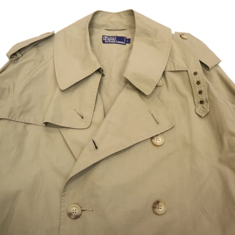 90's～ Polo Ralph Lauren "1枚袖" Cotton Poplin Trench Coat Lサイズ