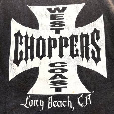 "Good Fade" 90's～ West Coast Choppers 両面 両袖 プリント LS Tシャツ XLサイズ
