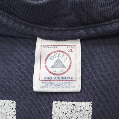 90's DELTA "YALE" 袖プリント LS Tシャツ XLサイズ