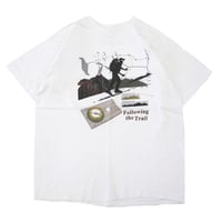 80's～ OLD Banana Republic "Following the Trail" 両面 プリント Tシャツ USA製