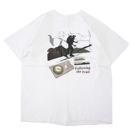 80's～ Banana Republic "Following the Trail" "両面" Tシャツ USA製