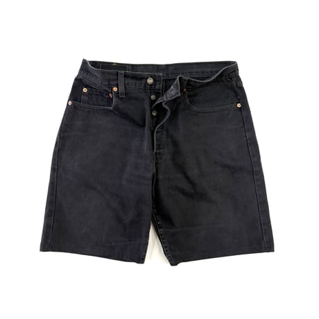 90's Levi's 618 "Super Black" Denim Short Pants W34 UK製