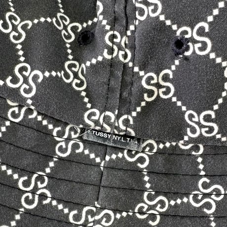 90's OLD STUSSY "Monogram" Bucket Hat L/XL USA製