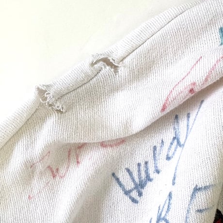 ～80's unknown "Hand Paint" "4面プリント" Sweat Lサイズ
