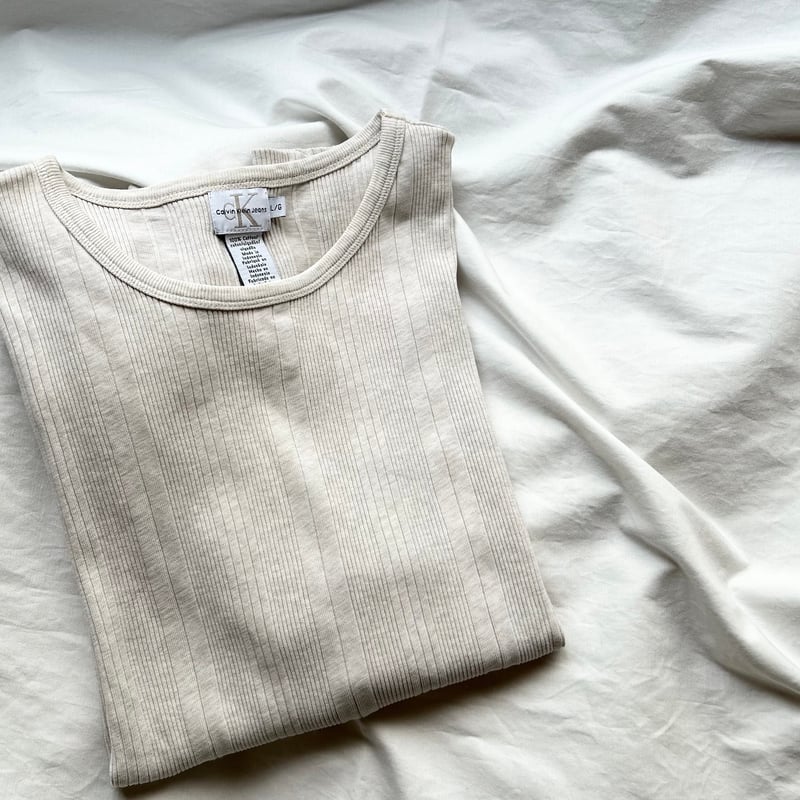 90s〜 Calvin Klein Jeans テレコ Tシャツ Lサイズ | Daniel