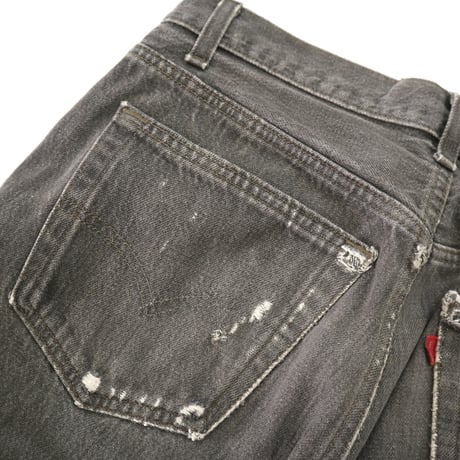 80's Levi's 501 "先染め" "スミ黒" Black Denim Pants W31 USA製