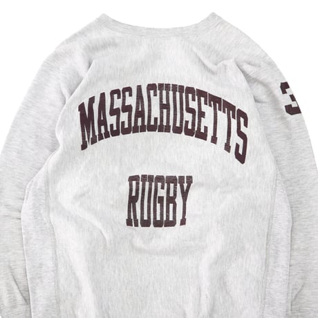 90's CHAMPION RW SWEAT "MASSACHUSETTS RUGBY" 3面 プリント XLサイズ USA製