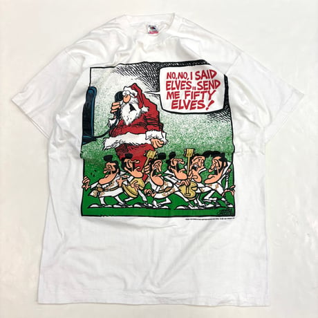 90's Fruit of the loom "ELVES!" パロディ Tシャツ XLサイズ USA製