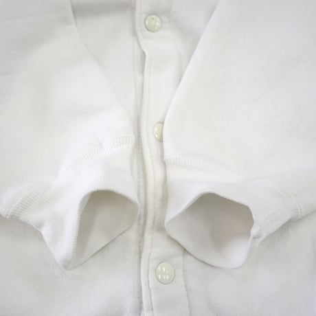90's CHAMPION RW SWEAT "Full Snap" Solid White Mサイズ USA製