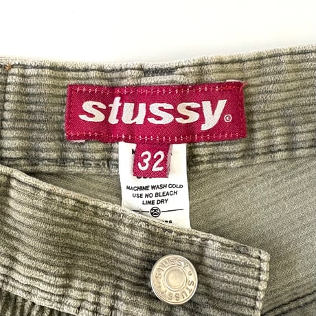90's OLD STUSSY "太畝" Corduroy Short Pants W32 USA製