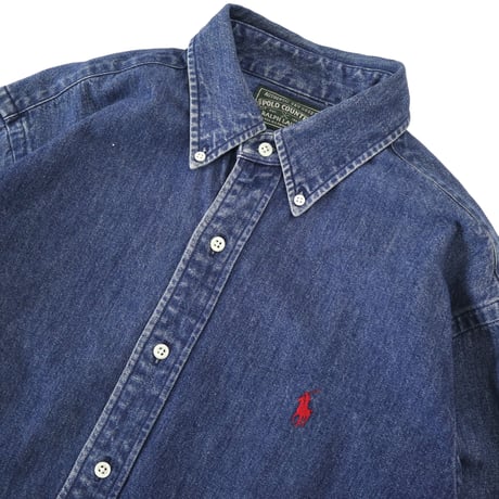 ～90's Polo Conutry Denim Shirt Lサイズ