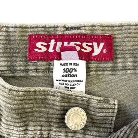 90's OLD STUSSY "太畝" Corduroy Short Pants W32 USA製