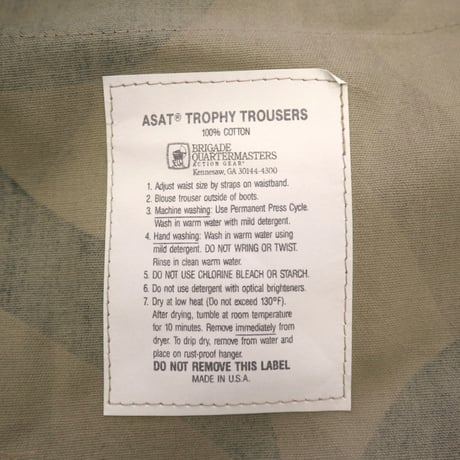 DeadStock 90's～00's ASAT Tribal Camouflage Trousers Large