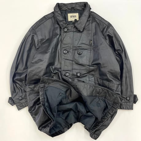 90's～ gross Cow Leather Half Coat