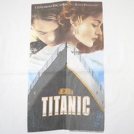 90's ONEITA "TITANIC" フォト プリント Tシャツ WHITE XLサイズ
