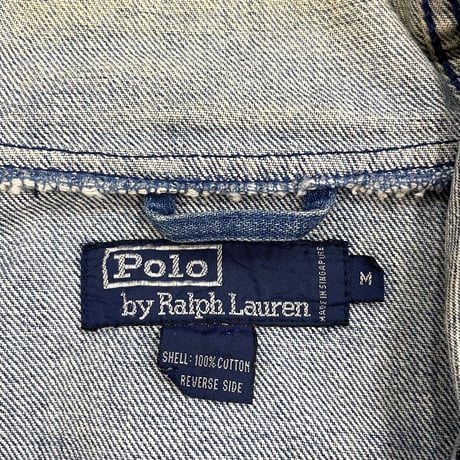 "Rare" 90's Polo Ralph Lauren "チンスト" Denim Jacket Mサイズ