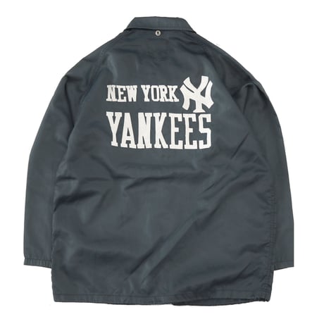 80's～90's sports casual wear "Yankees" 両面 ワッペン ナイロン コーチ ジャケット