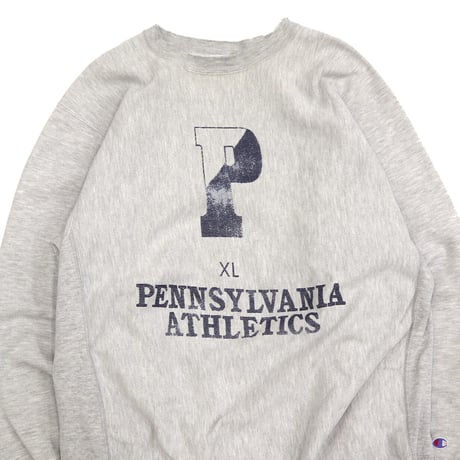 80's CHAMPION RW SWEAT "PENNSYLVANIA" 4段 プリント Grey XLサイズ USA製
