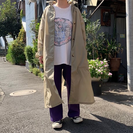 90's LANDS' END "Packable" ナイロン ステンカラー コート Sサイズ