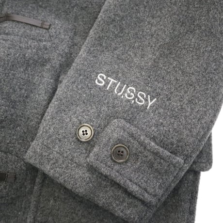 STUSSY×GLOVERALL Wool Duffle Coat GREY Mサイズ ENGLAND製