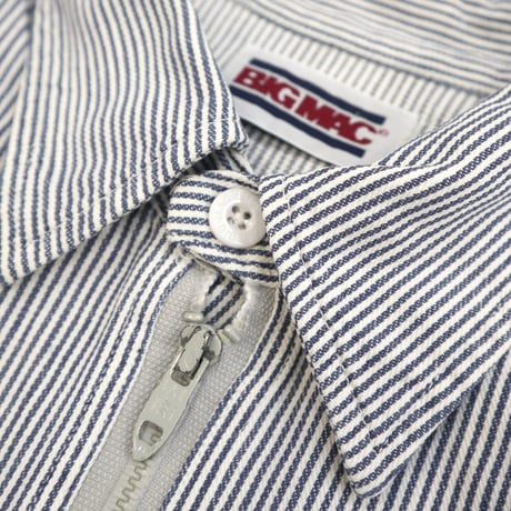 80's BIG MAC "ハーフジップ" Hickory Work Shirt