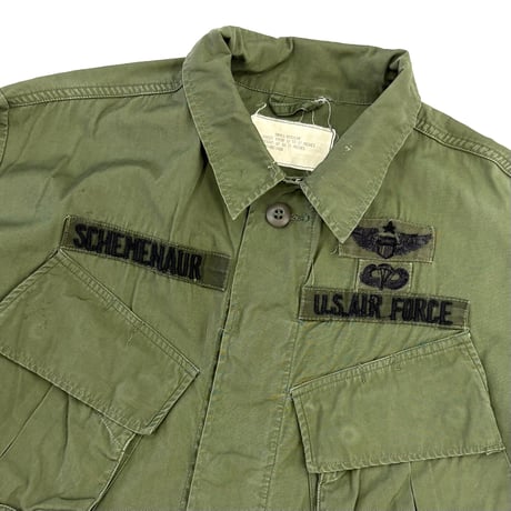 60's US ARMY "Non Rip" "3rd" Jungle Fatigue Jacket Small Regular
