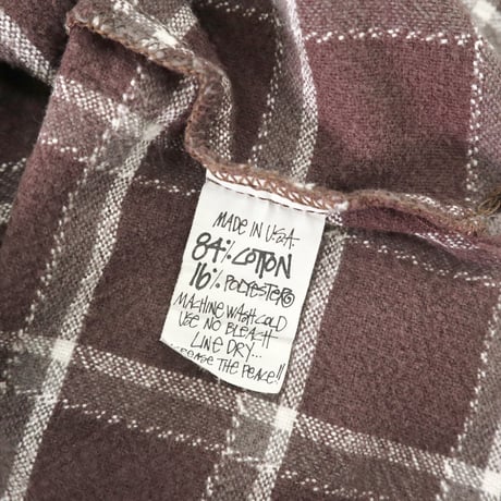 "Good Color" 〜90's OLD STUSSY Check Flannel Box Shirt Lサイズ USA製