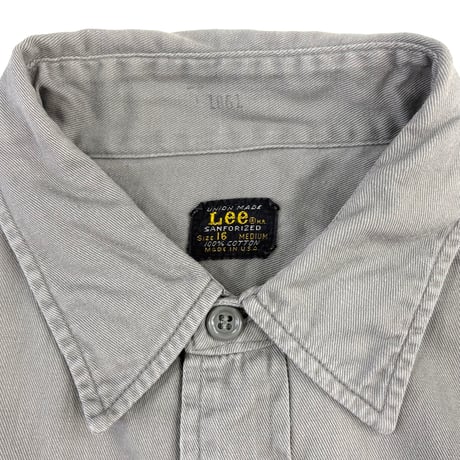 "Good Size" 60's Lee "マチ付き" Work Shirt 16 Medium USA製