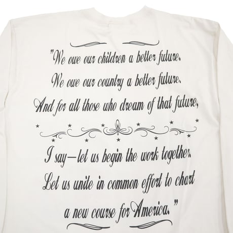 00's Fruit of the loom "Obama" 両面 プリント LS Tシャツ XLサイズ