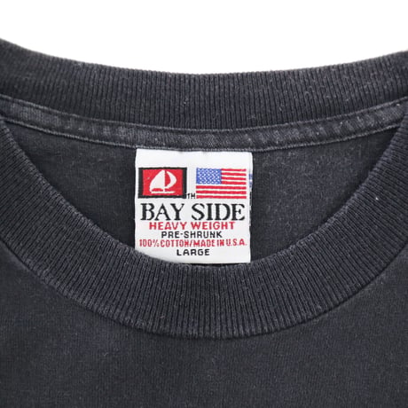 00's Bay Side "E.C.E.T.S" 4面 プリント LS Pocket Tee Lサイズ USA製
