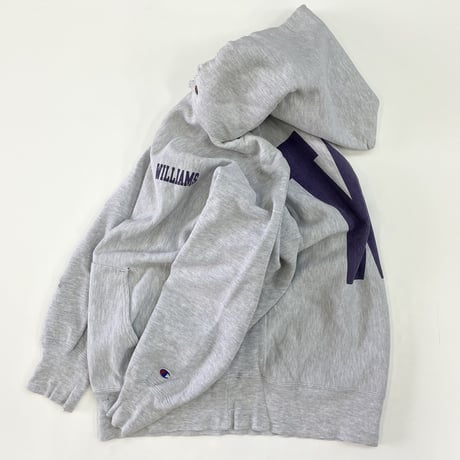 90's CHAMPION RW SWEAT PARKA "WILLIAMS" "両面" "染み込み" XLサイズ USA製