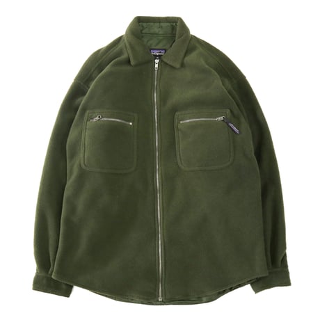 90's Patagonia Fleece Jacket "Synchilla Over Shirt" モスグリーン Mサイズ